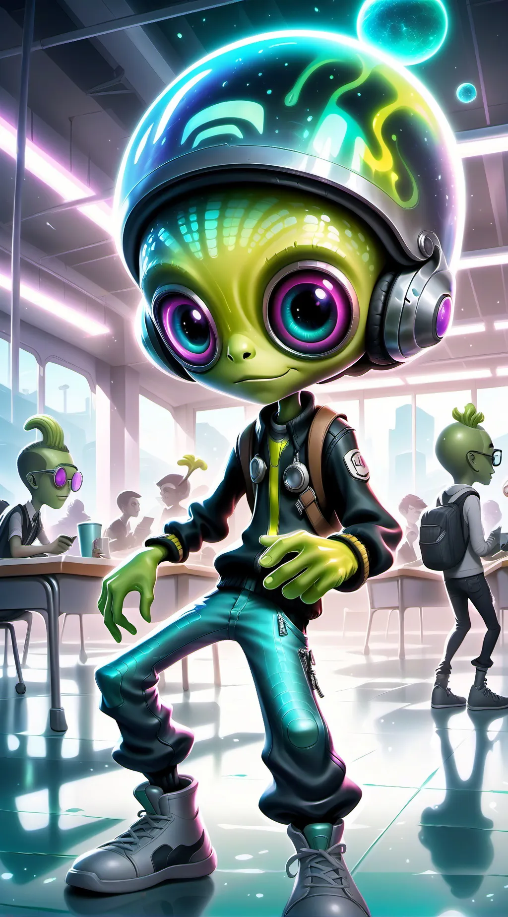 ai character: Blip background