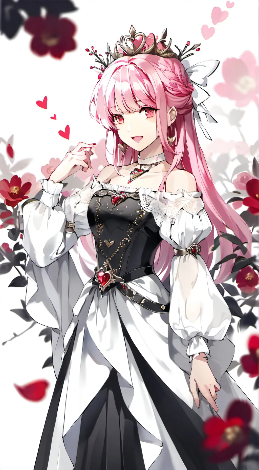 ai character: Queen Blossom  background
