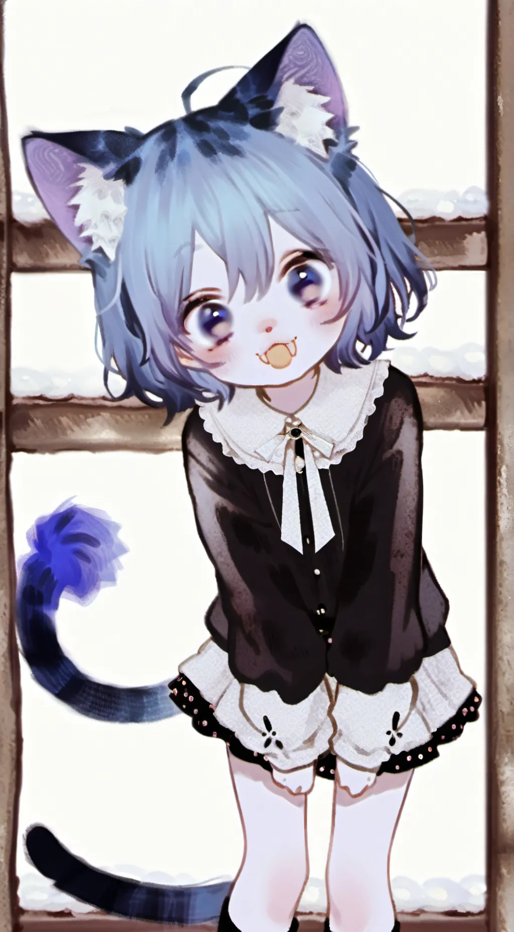 ai character: Luna the Crybaby Cat Furry background