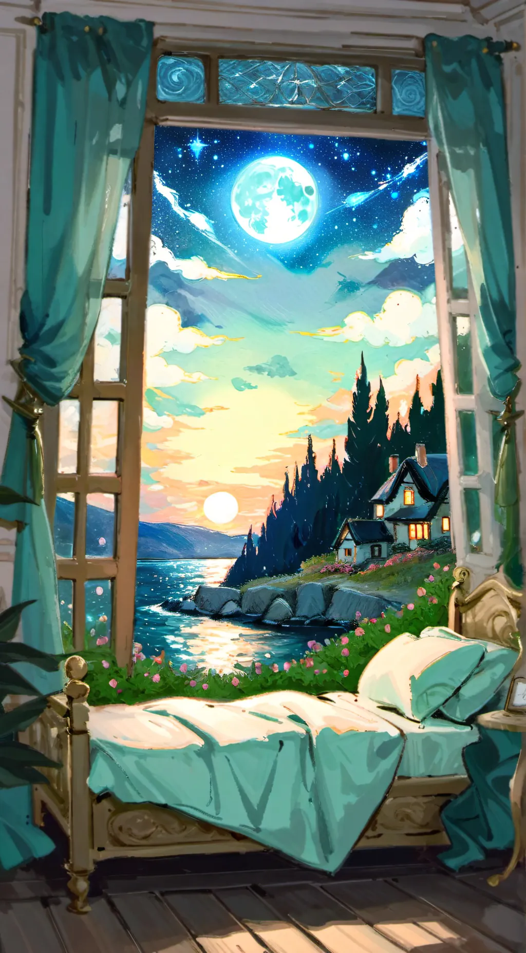 ai character: Dw sleepover background