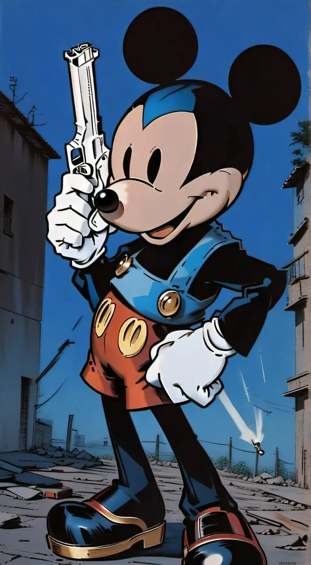 ai character: Mickey Latino background