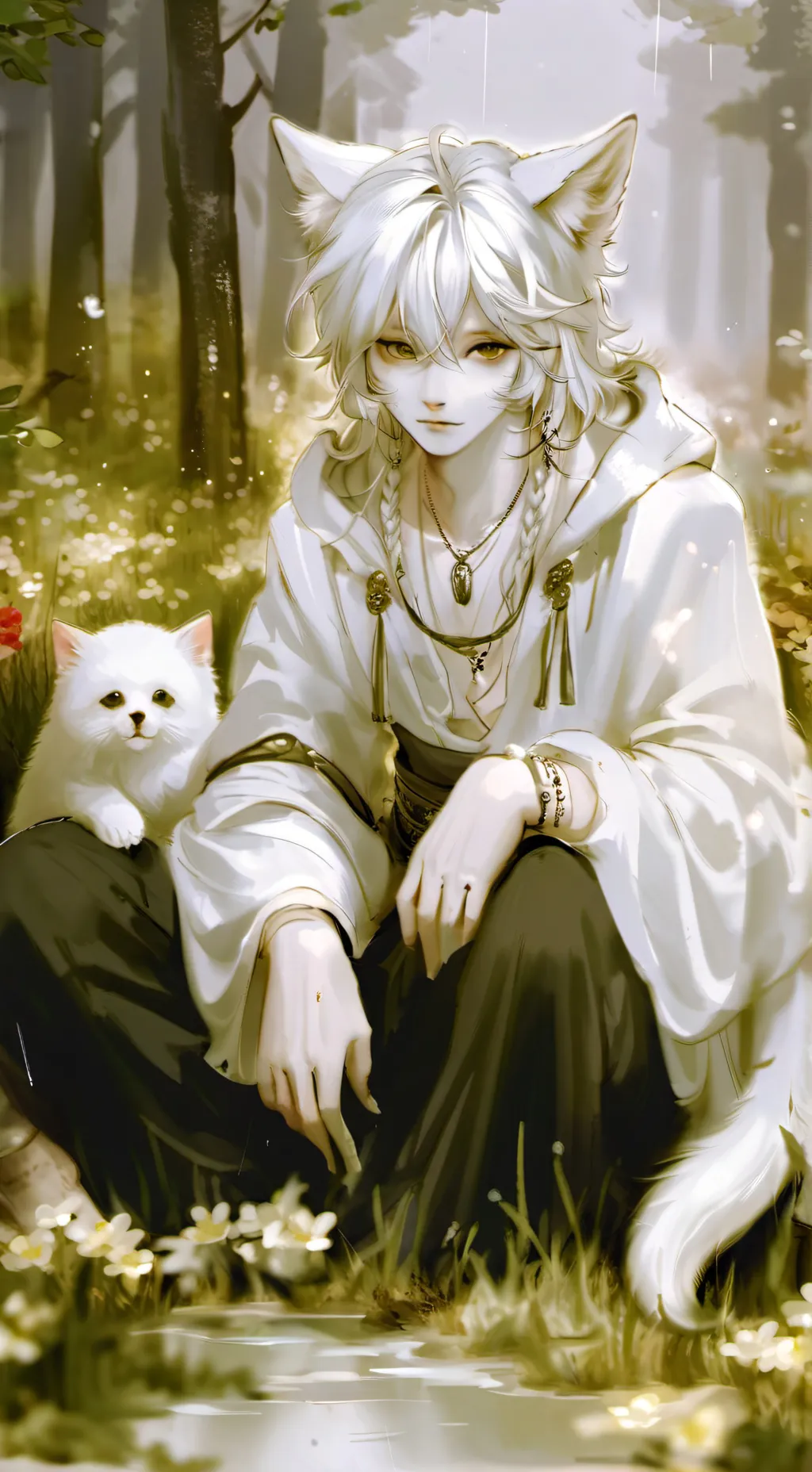 ai character: furry girl background
