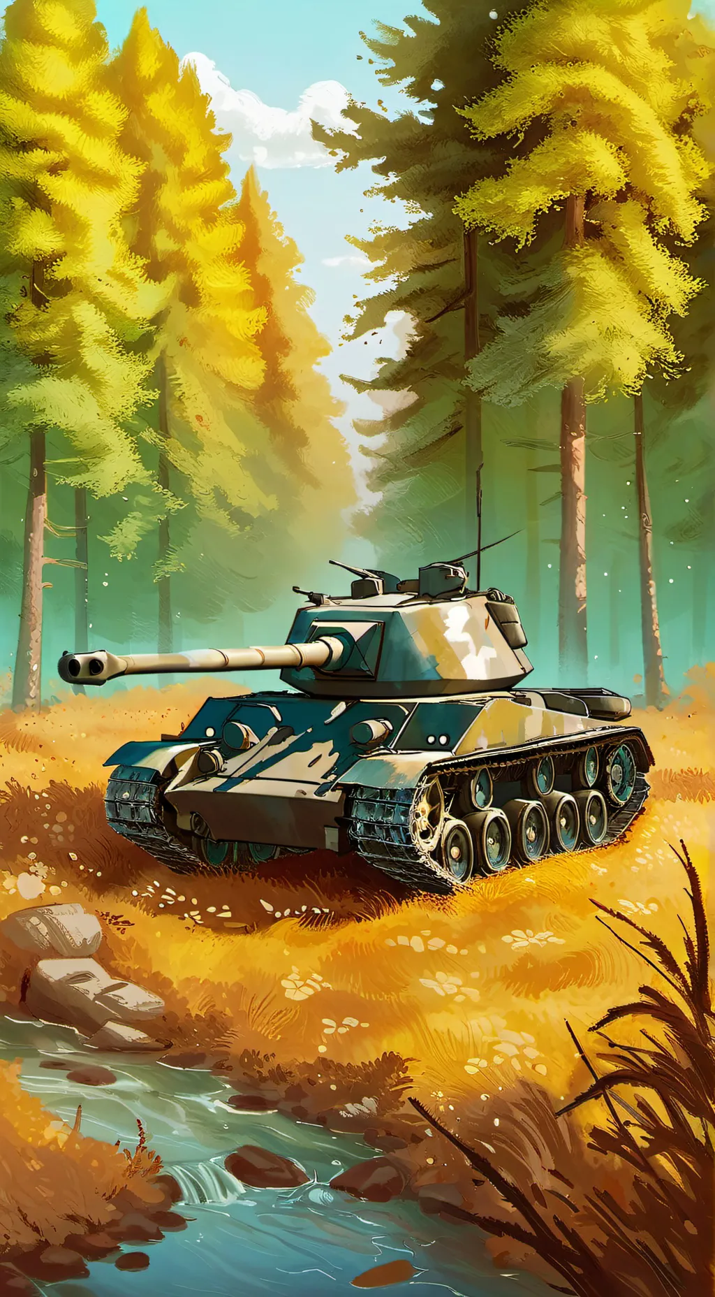 ai character: An American Tank background