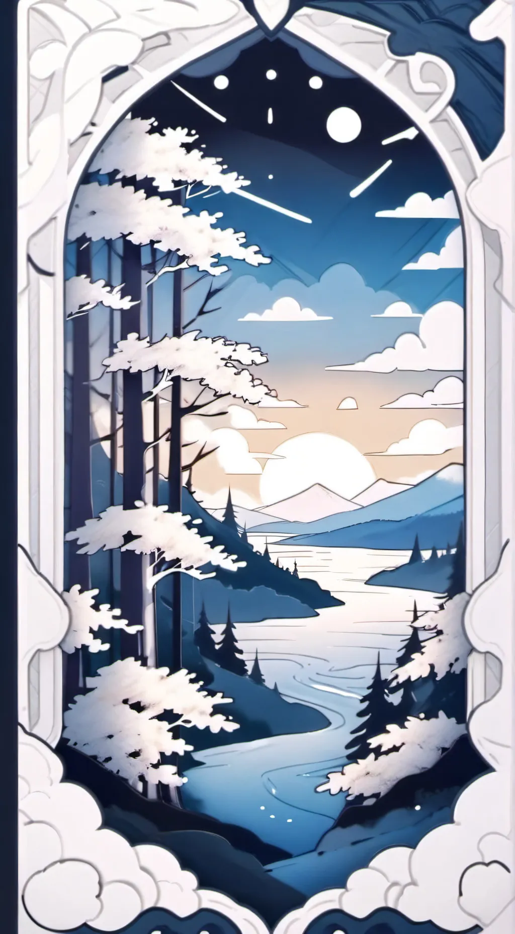 ai character: Sun and Moon background
