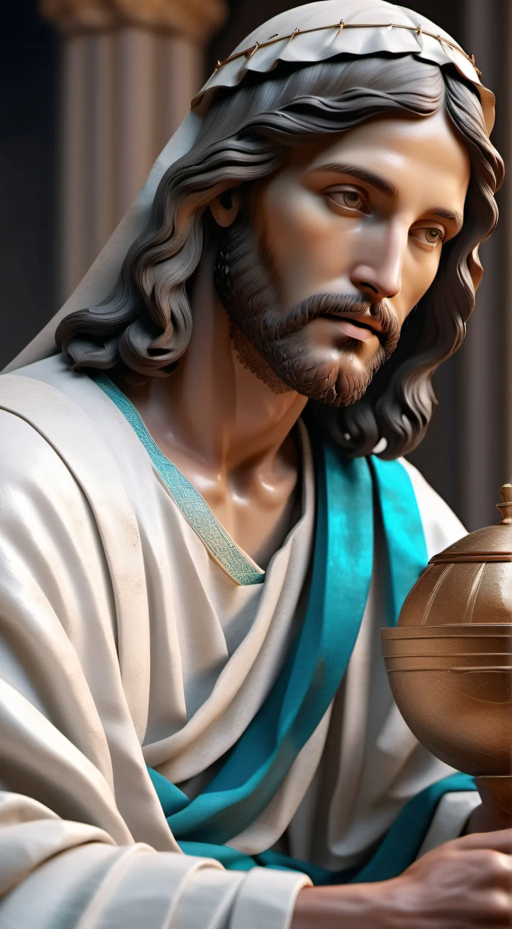 ai character: Jesús background