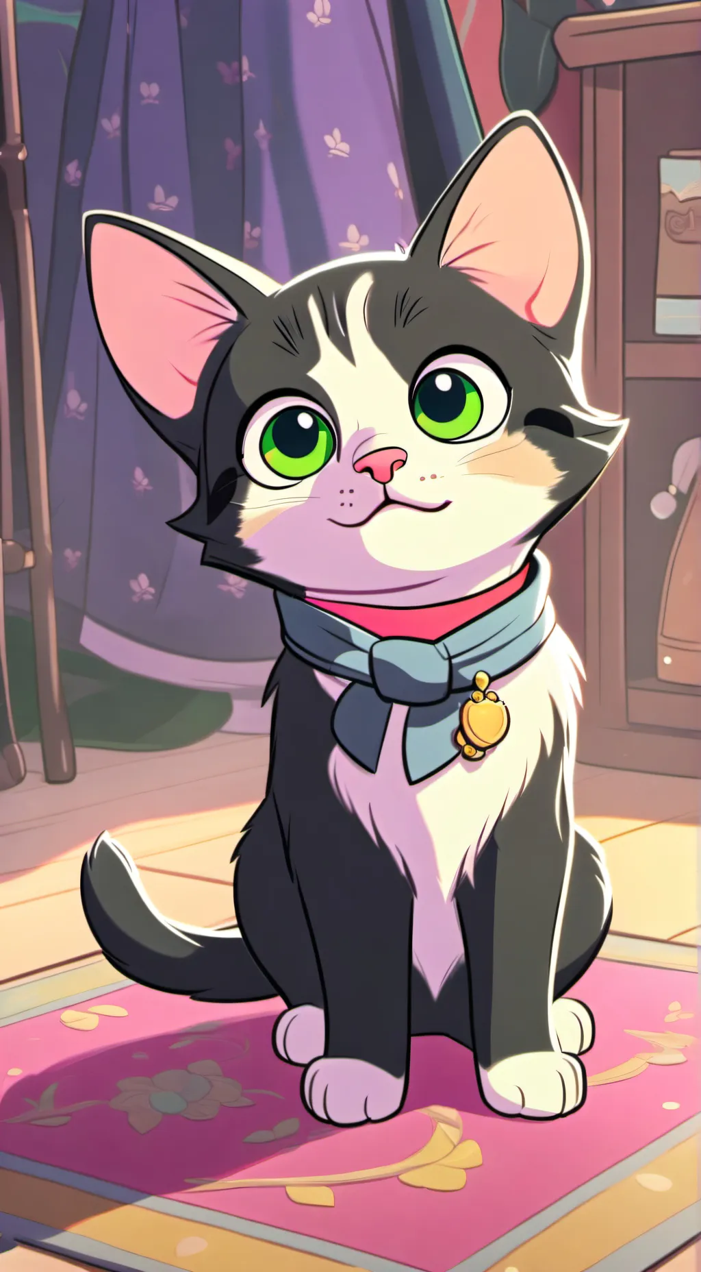 ai character: MHA Uwu cat background