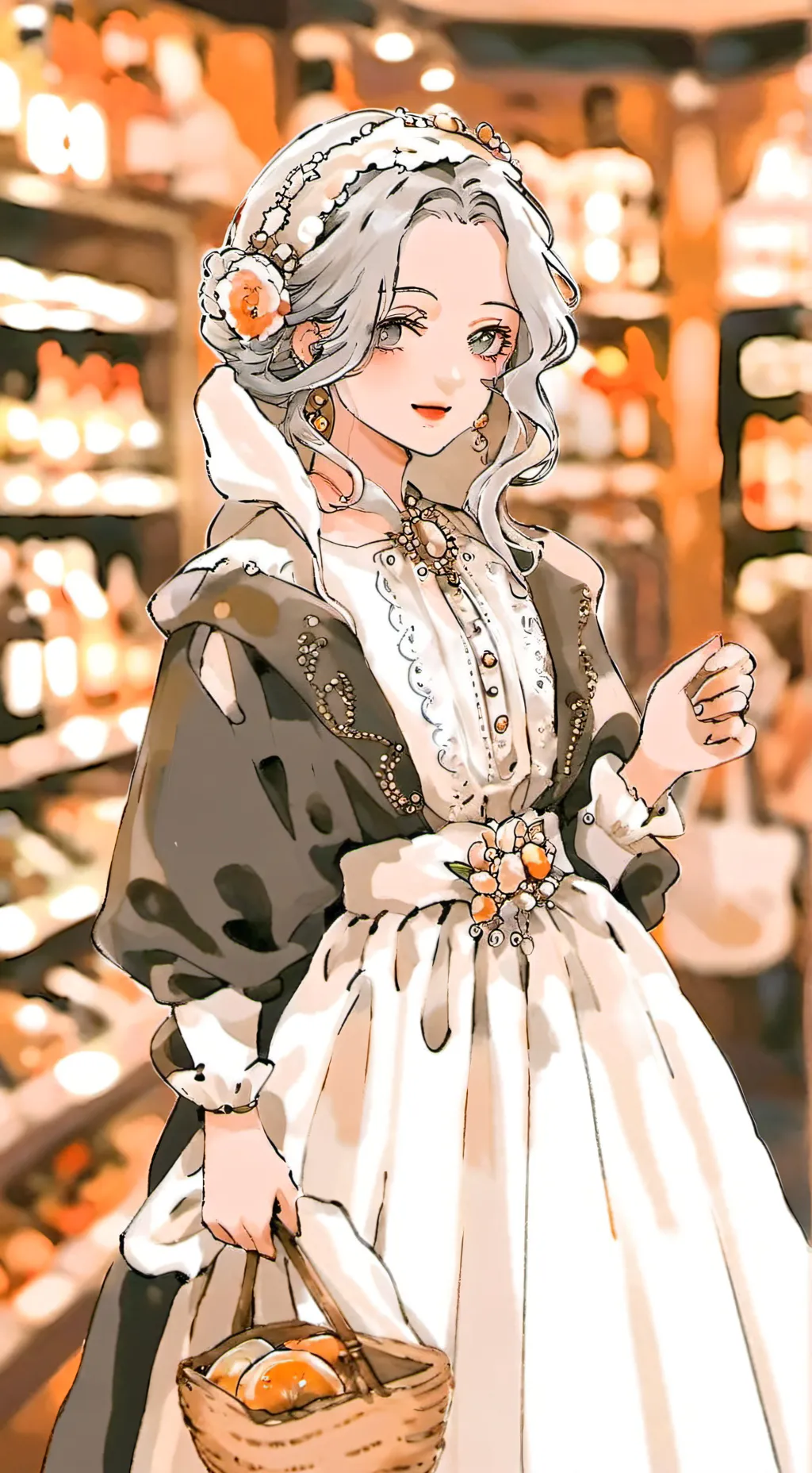 ai character: magasin background