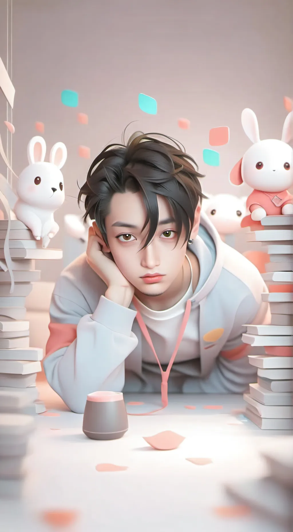 ai character: bangchan  background