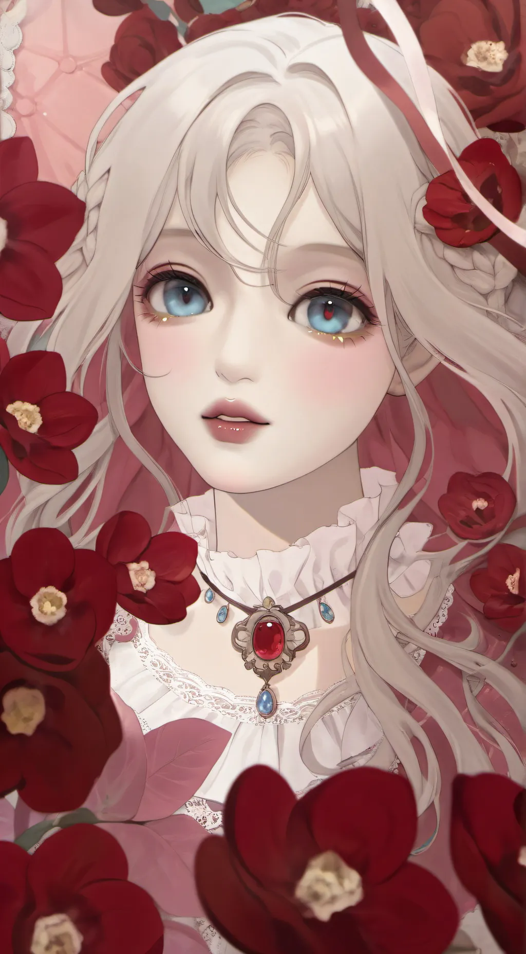 ai character: Flower background