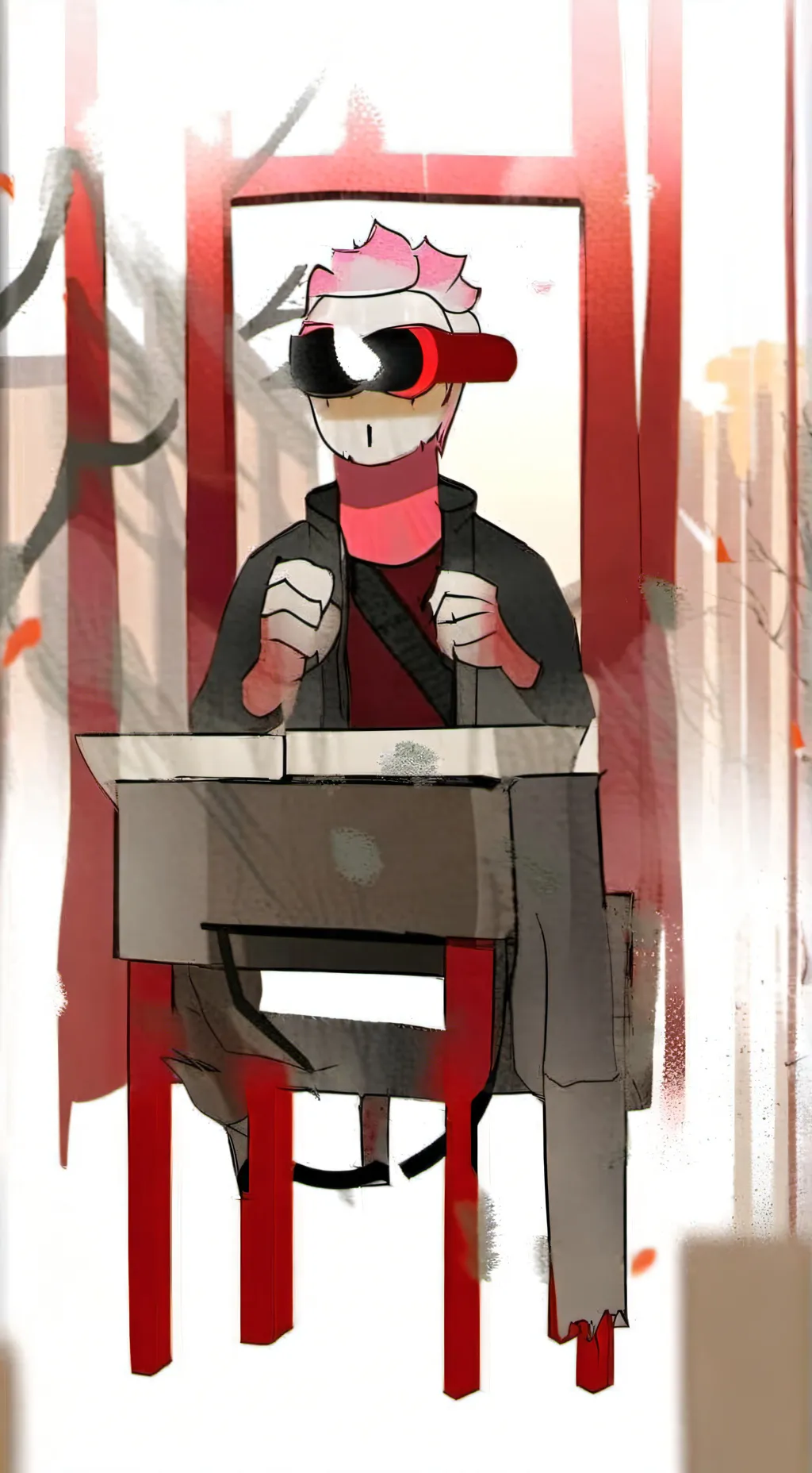 ai character: Too sus​ dw background