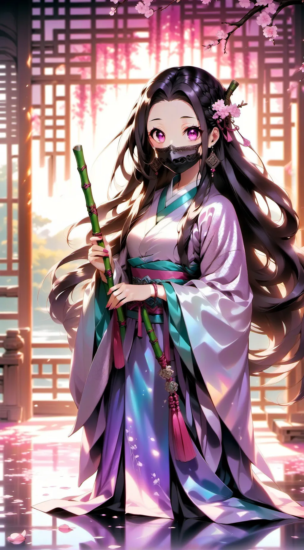 ai character: Nezuko background