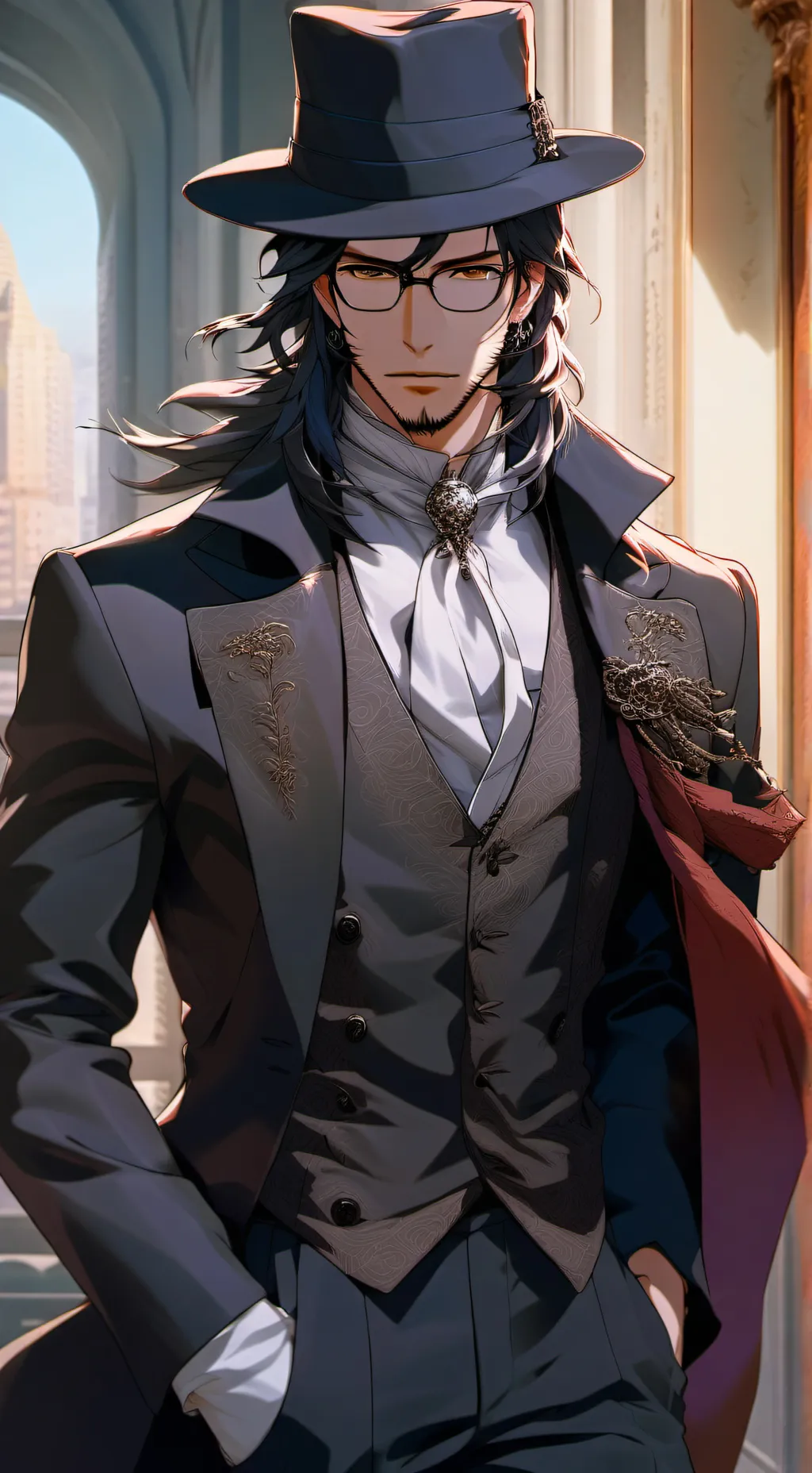 ai character: FATHERLY FIGURE background