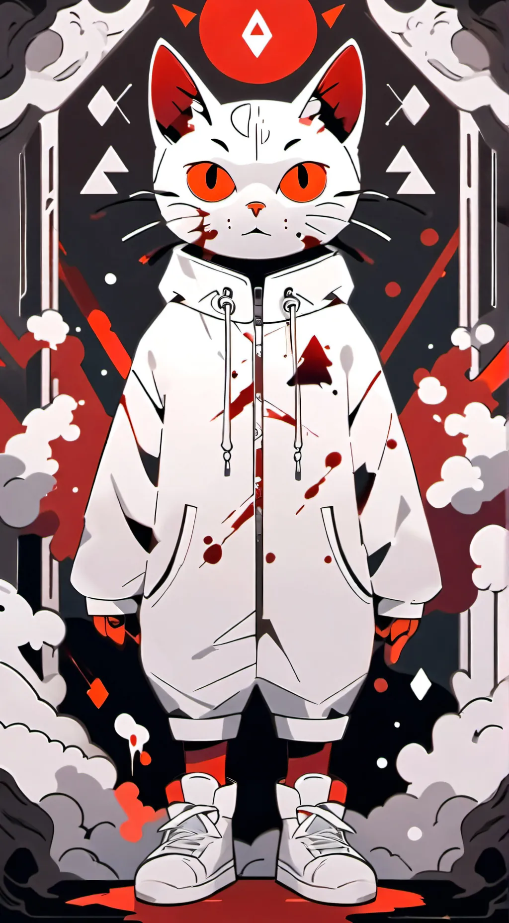 ai character: Sprunki pyramixed background