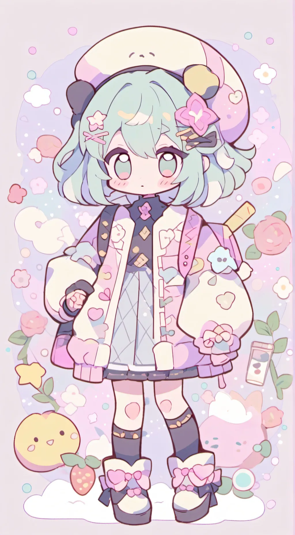 ai character: famille nombreuse  background