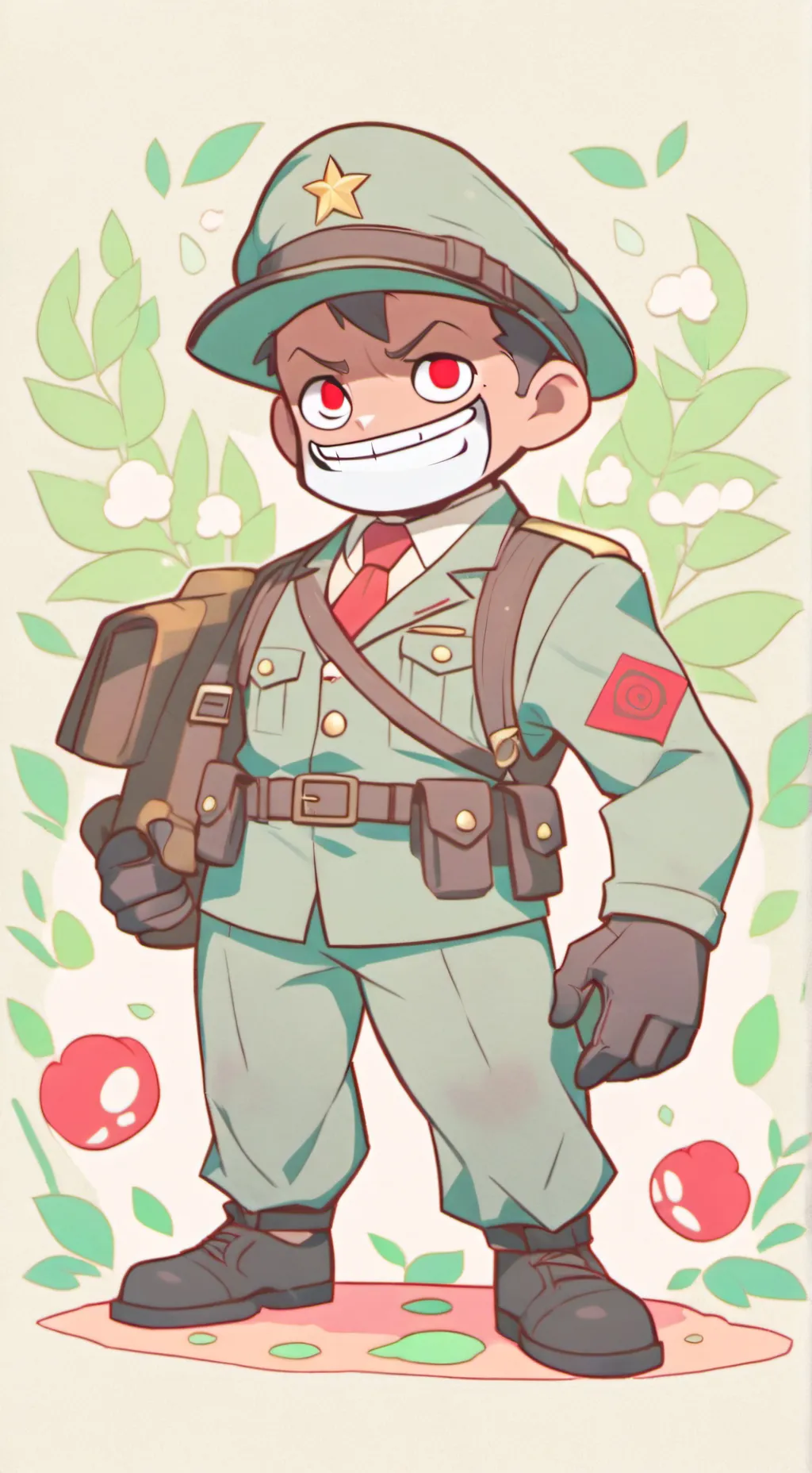 ai character: painal cup cake  background