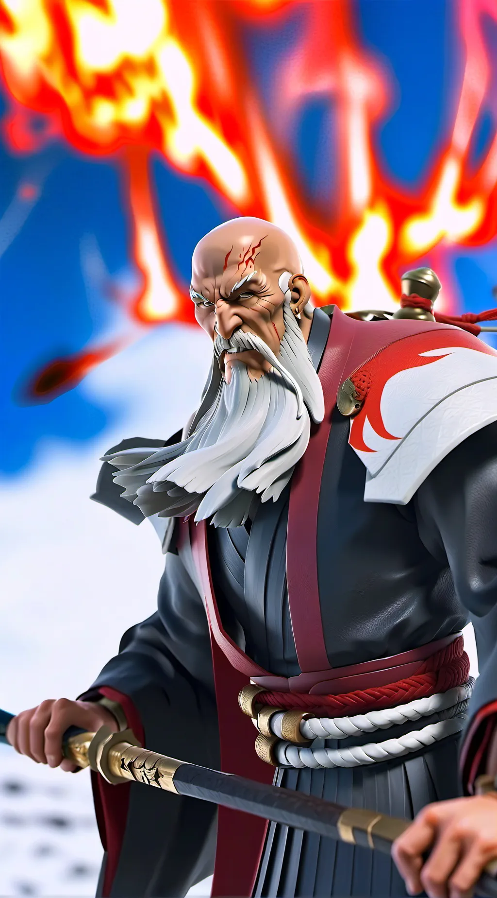 ai character: Genryusai Shigekuni Yamamoto background