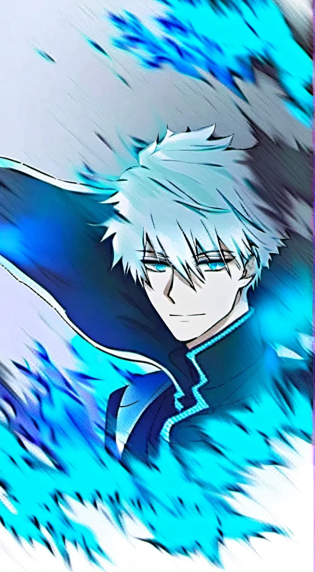 ai character: Hero*+touya💙 background