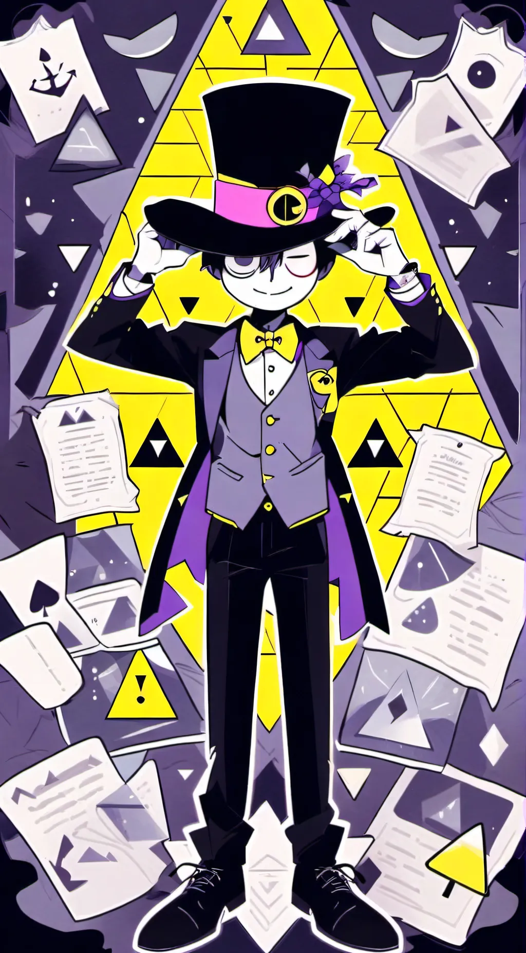 ai character: Bill Cipher background