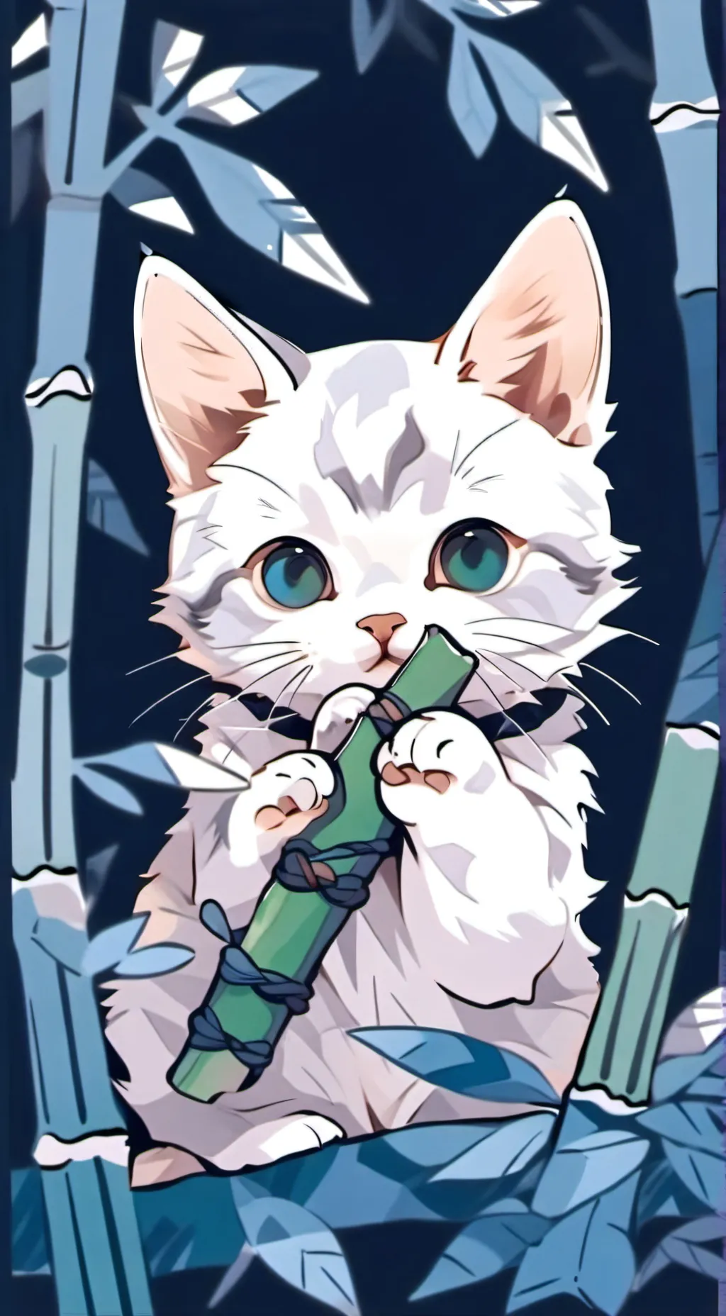 ai character: Nezuko kitty background