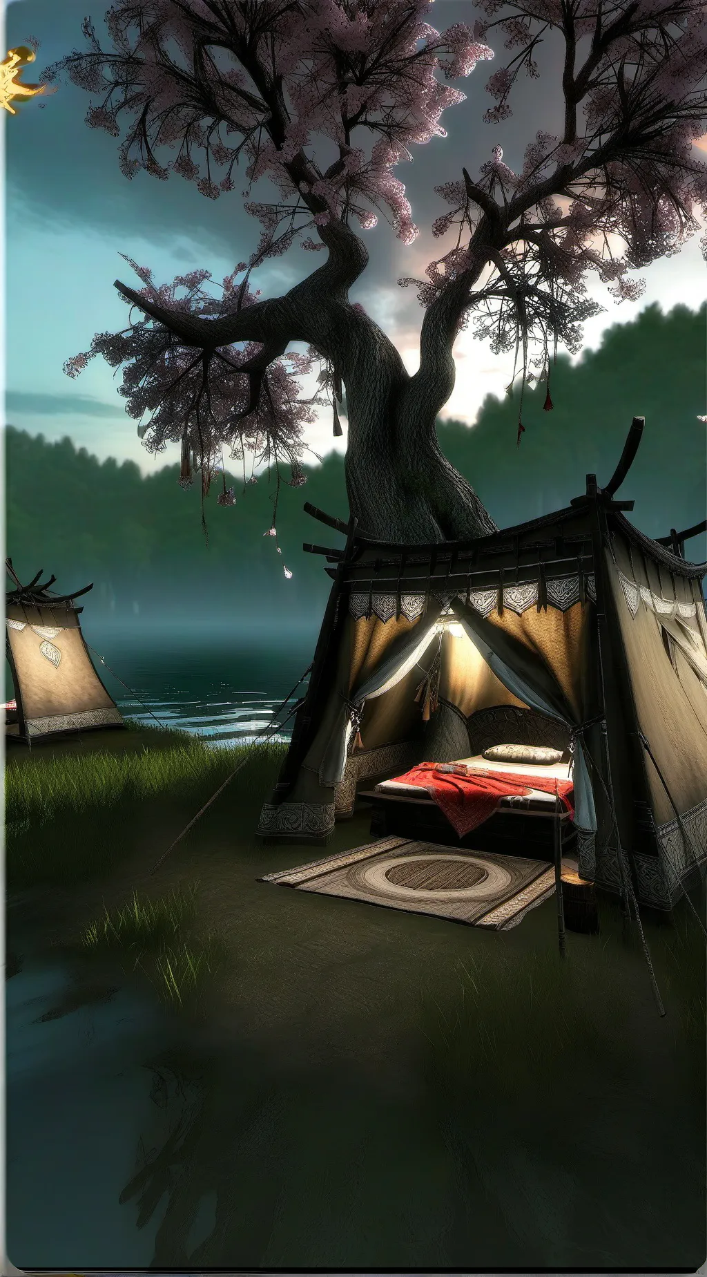 ai character: JJK camping....⛺ background