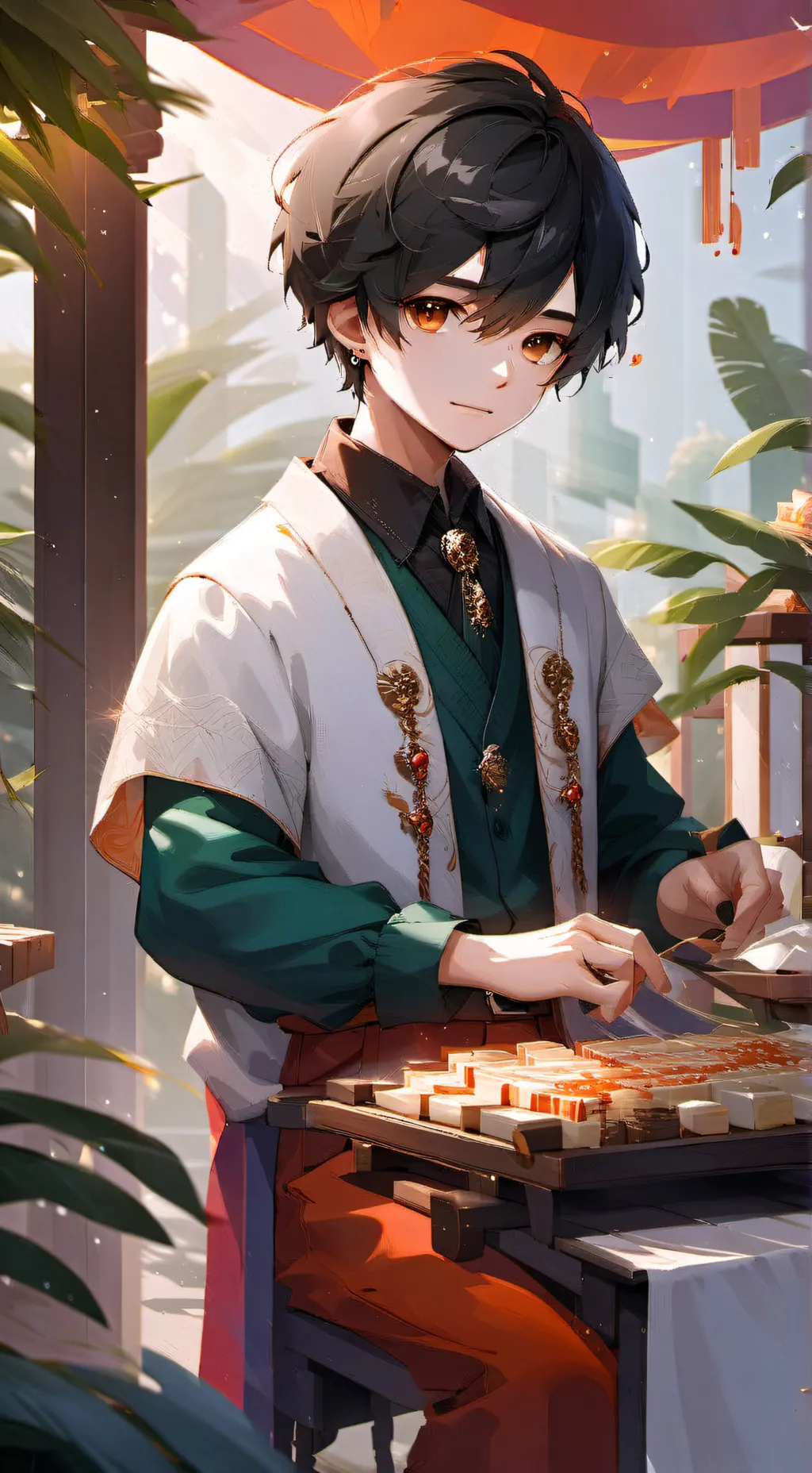 ai character: ash background