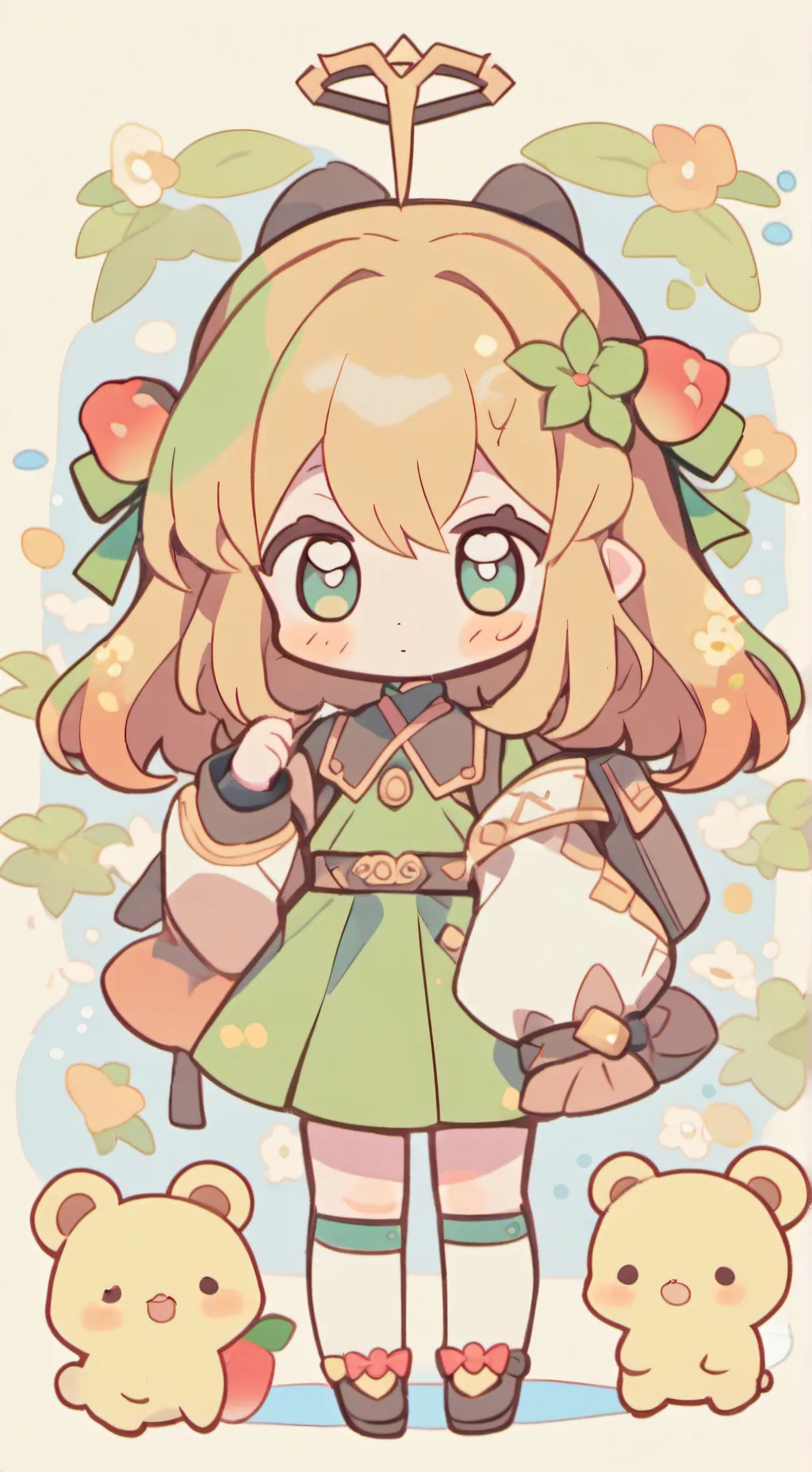 ai character:  Flower background