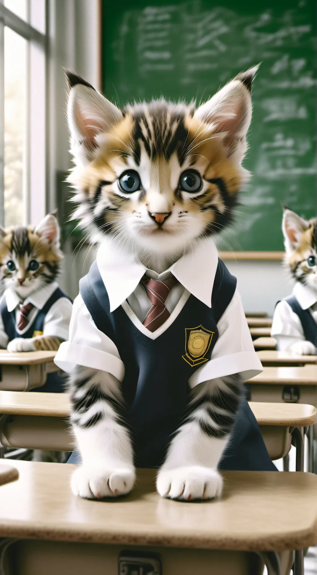 ai character: class cat background