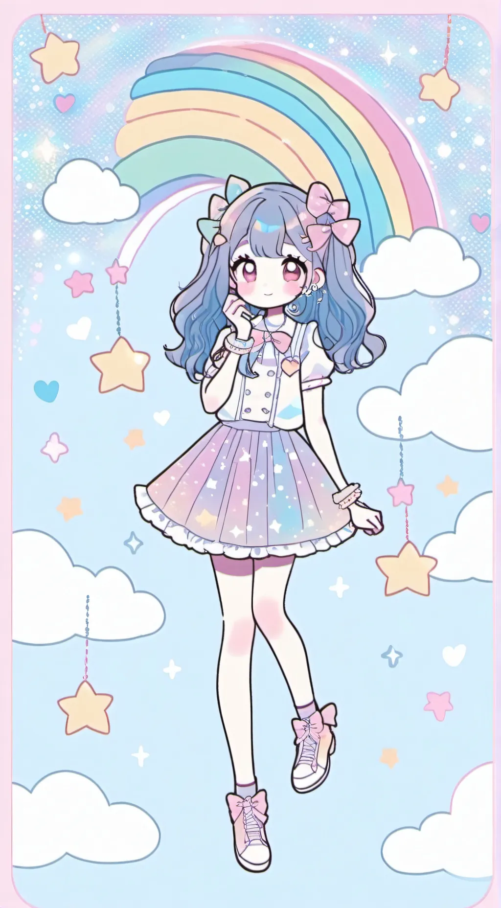 ai character: Poppy x Flutter★ background