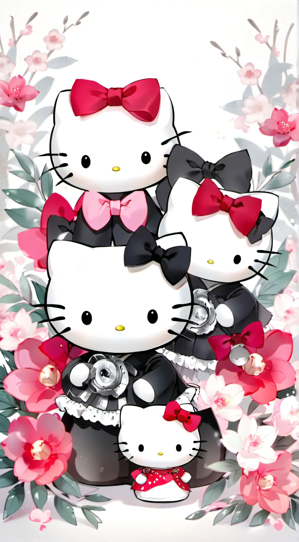 ai character: Hello kitty background