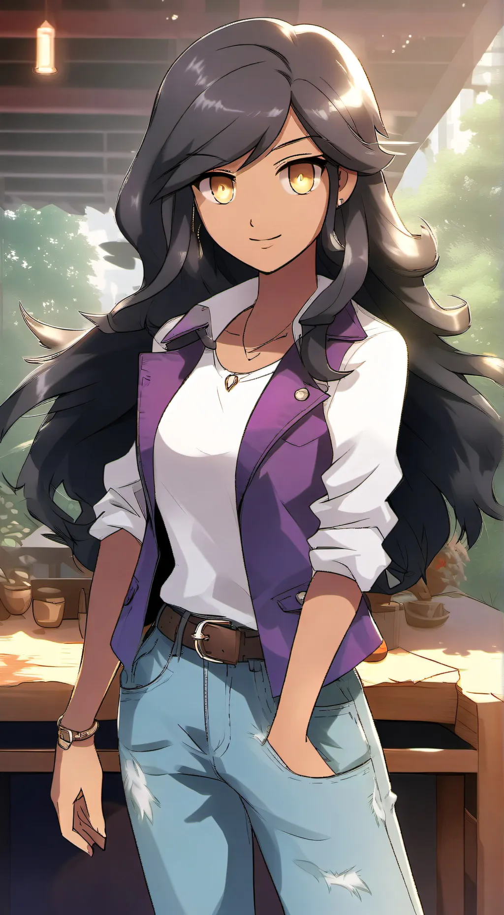 ai character: aphmau 🖤💜🍇 background
