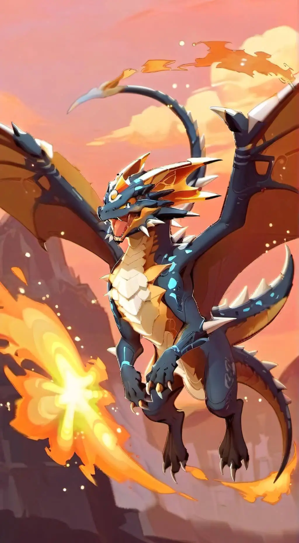 ai character: harem de un dragon background