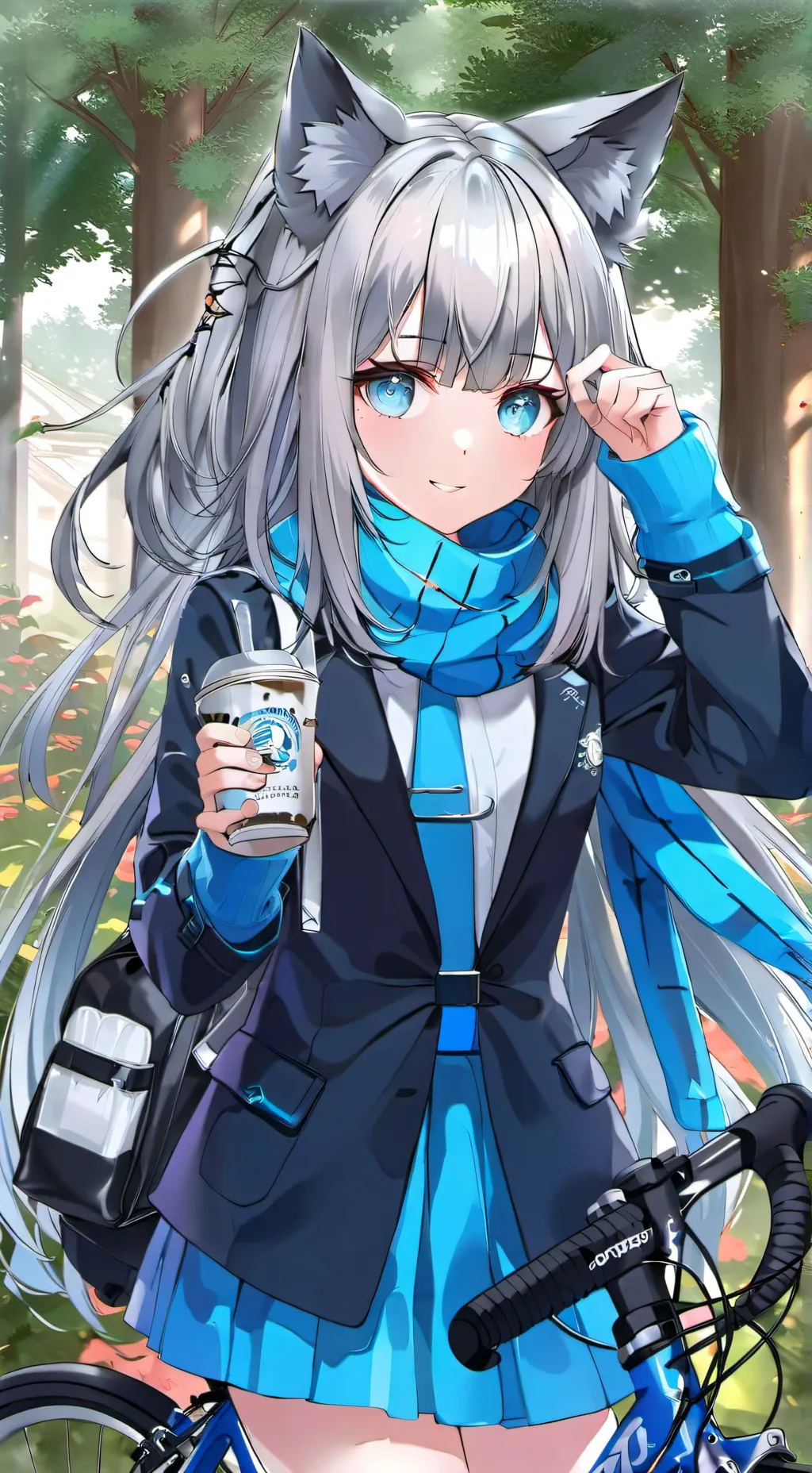 ai character: Shiroko  background