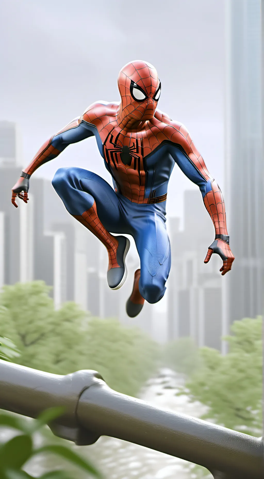 ai character: Spider-man  background