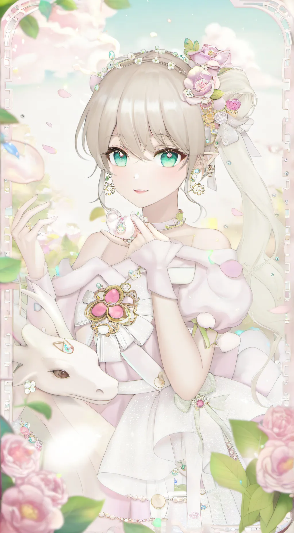 ai character: Dragon kings bride background