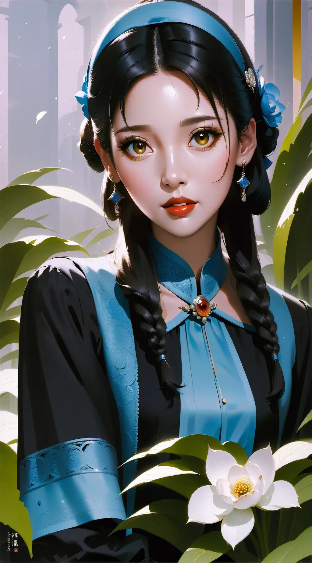 ai character: cute girl background