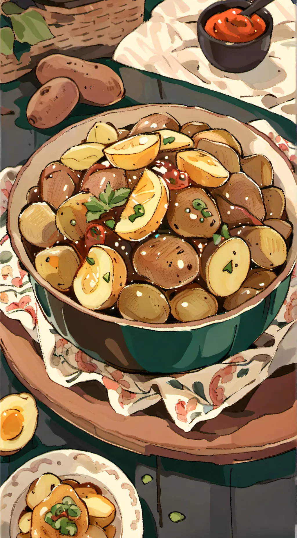 ai character: Potato background