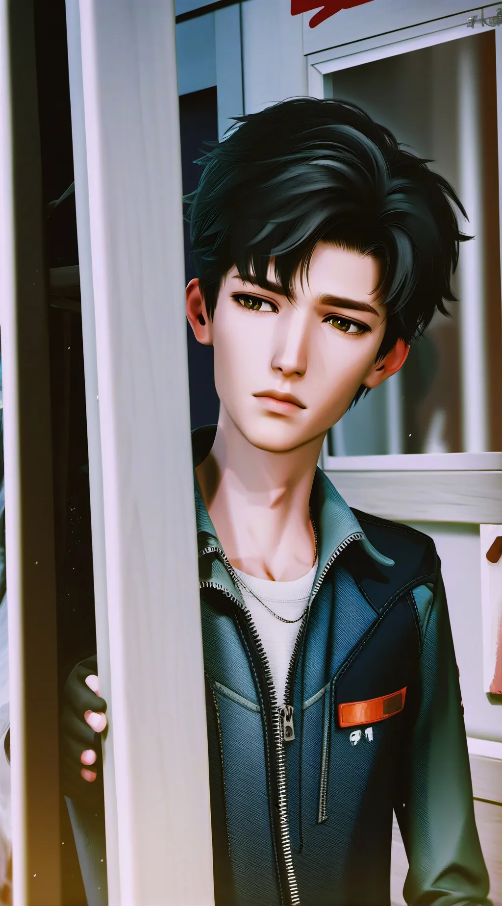 ai character: Theo background