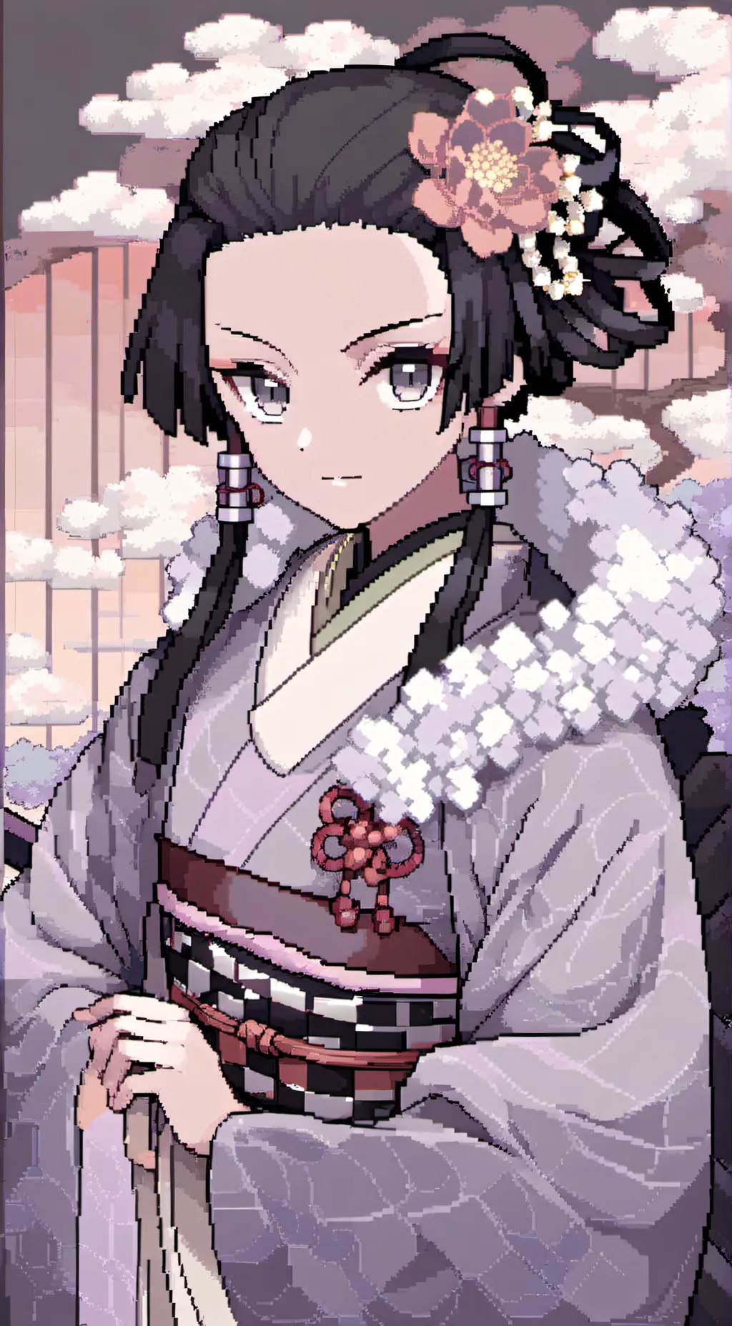 ai character: Daki vs Nezuko background