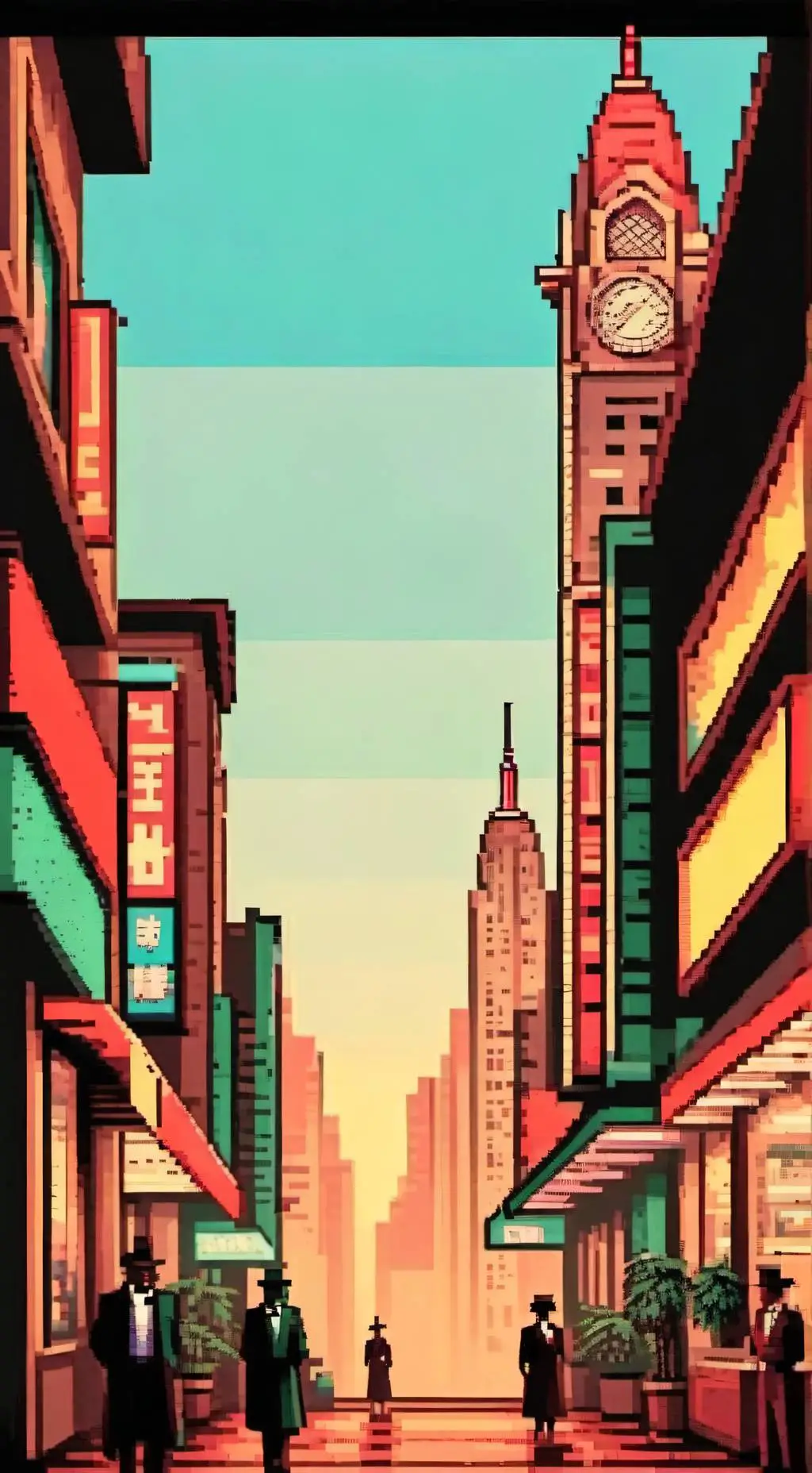 ai character: Dandys world sq background
