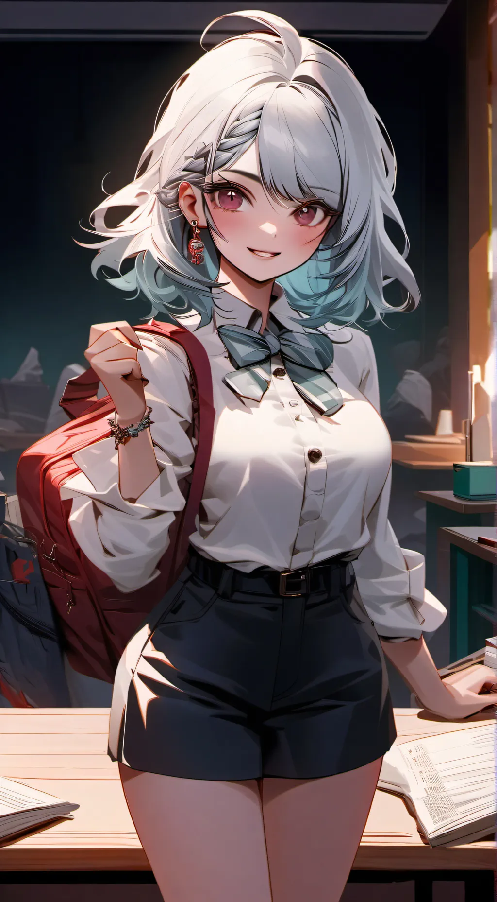 ai character: Ashley  background