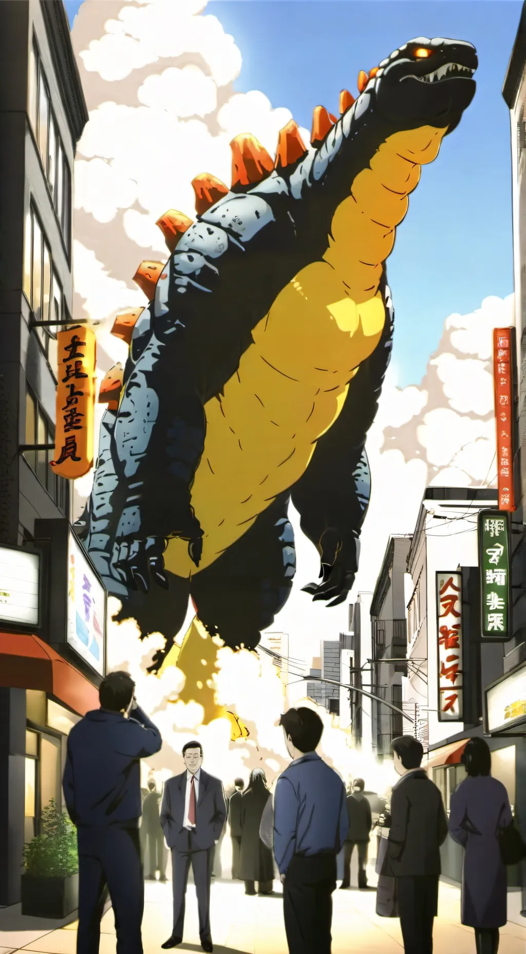 ai character: godzilla 2014 background