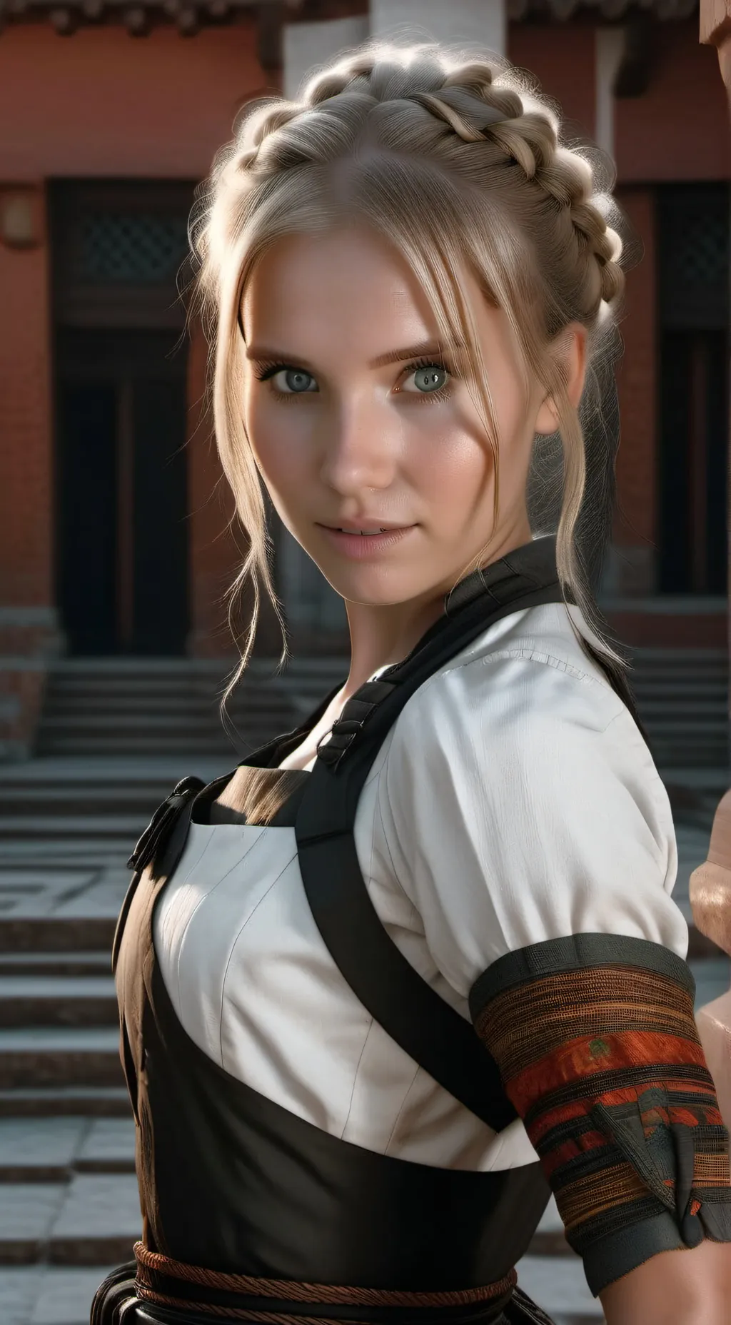 ai character: Olivia goodaon hi background