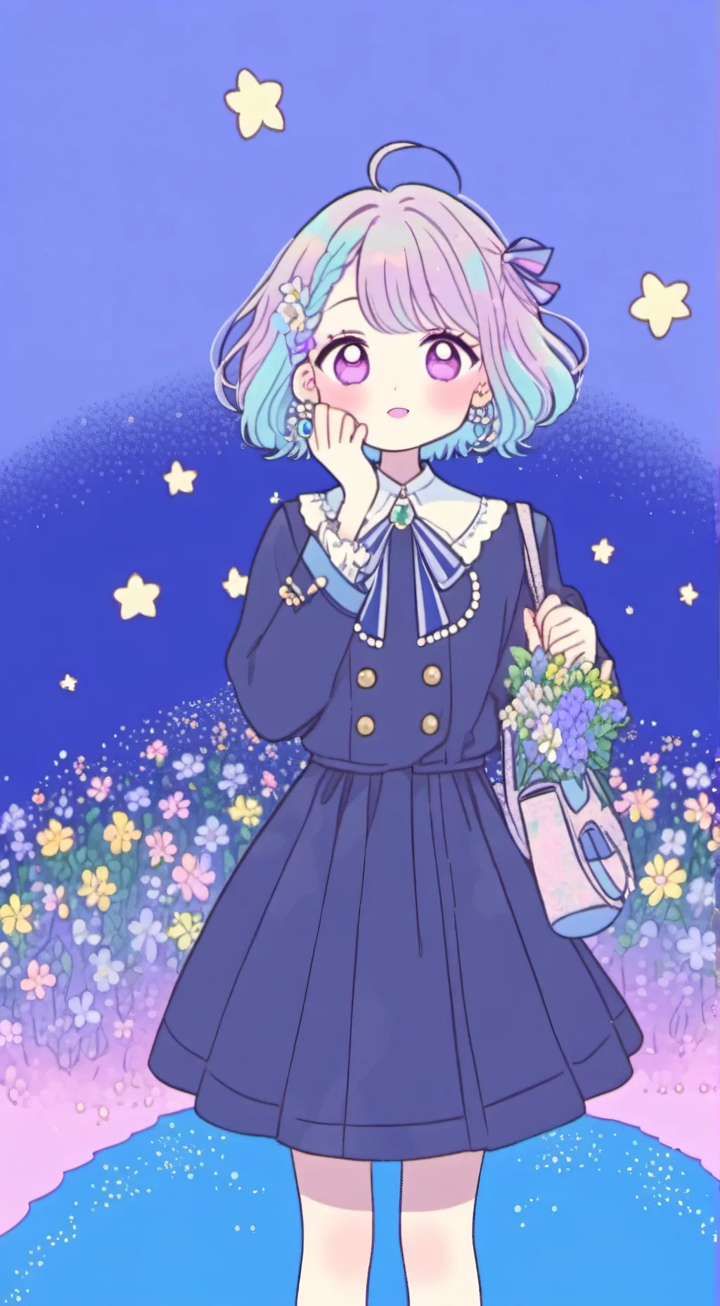ai character: mitsuri kanroji  background