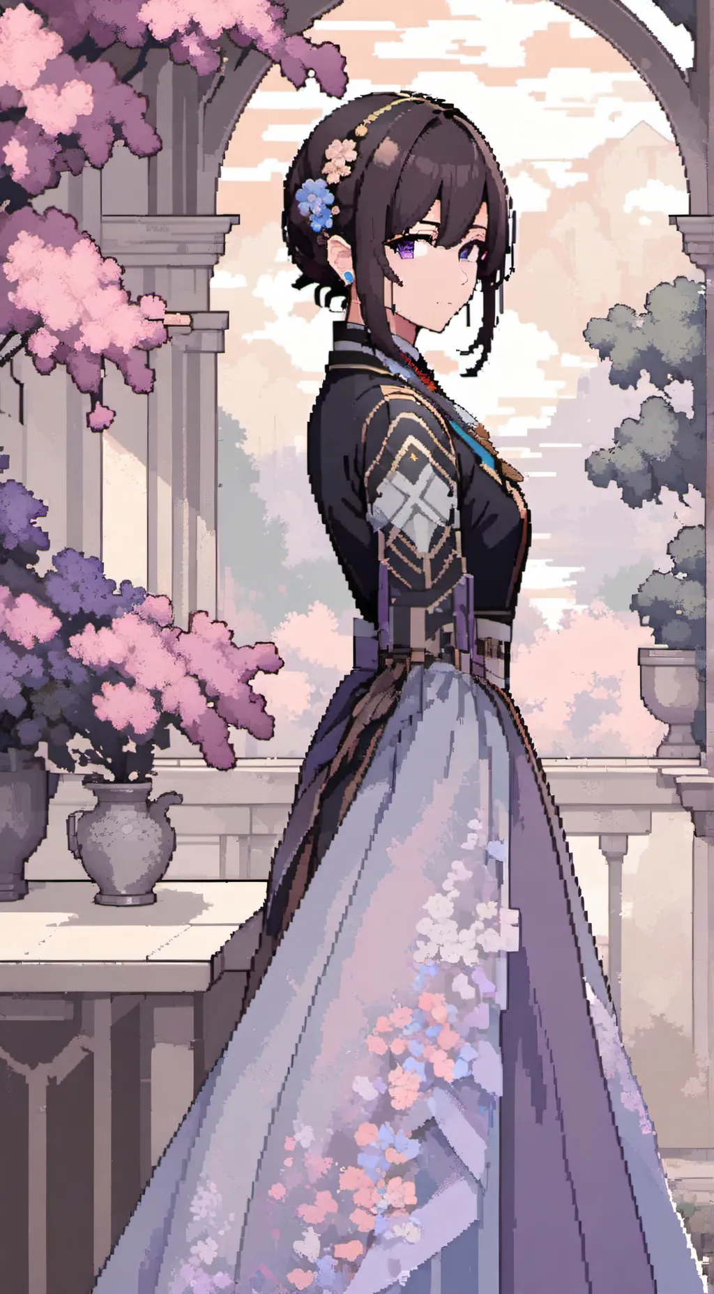 ai character: garnet background