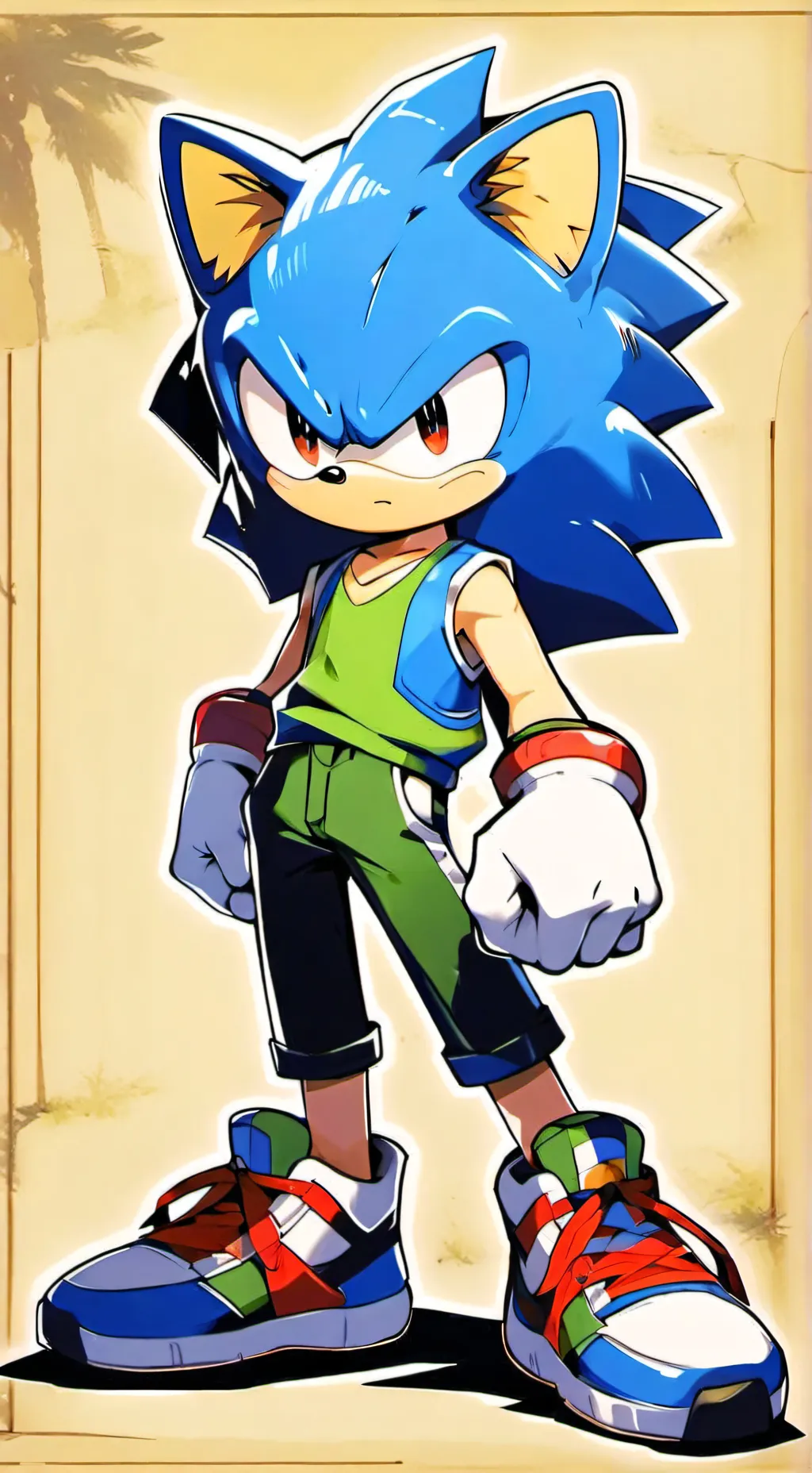 ai character: Sonic  background