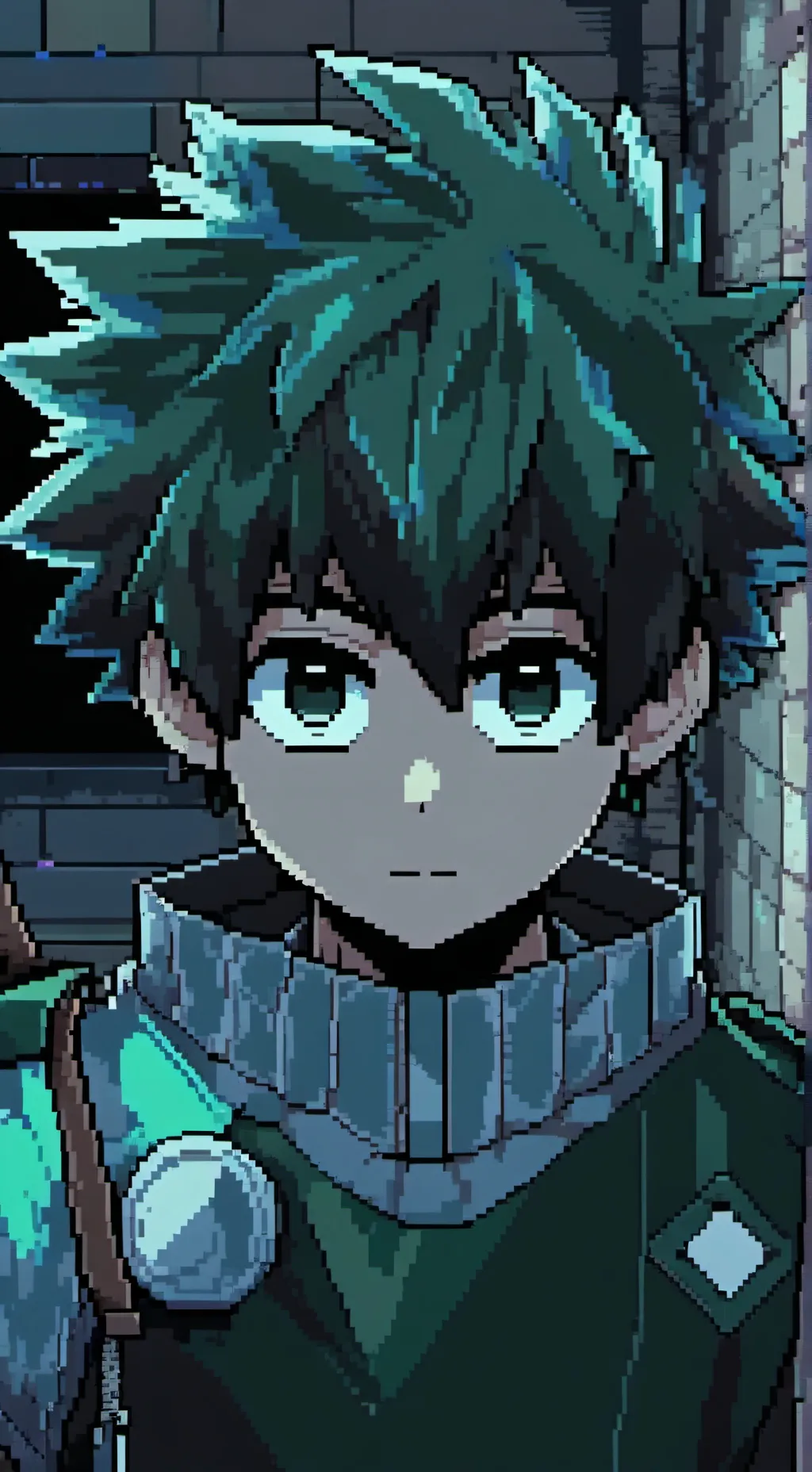 ai character: deku from MHA background