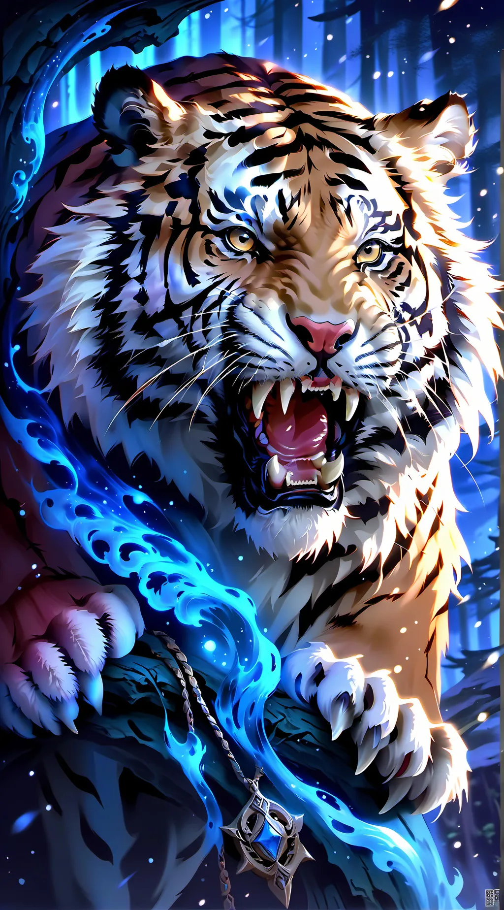 ai character: tiger background