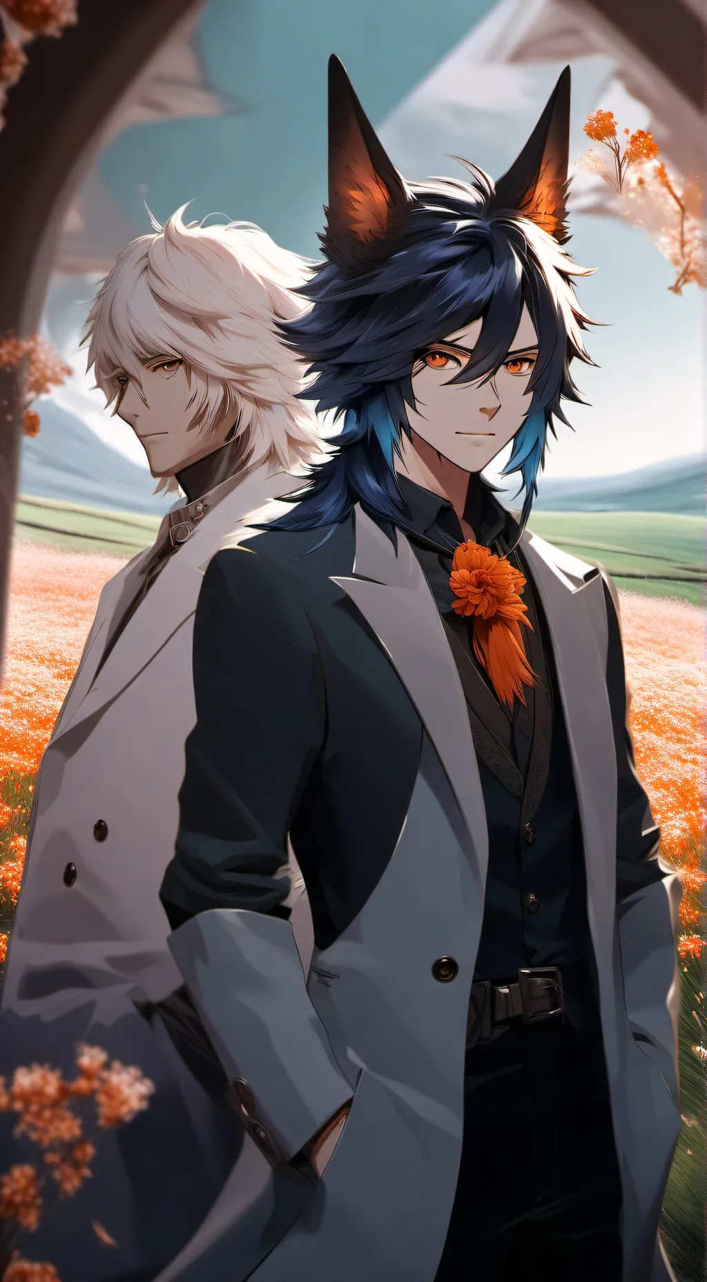 ai character: Alexander y Diego background