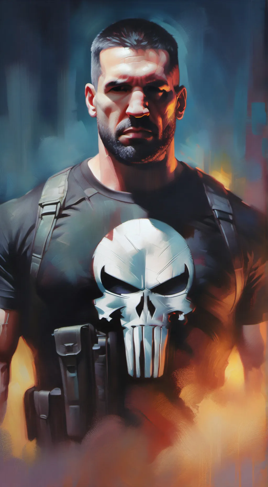 ai character: The Punisher  background