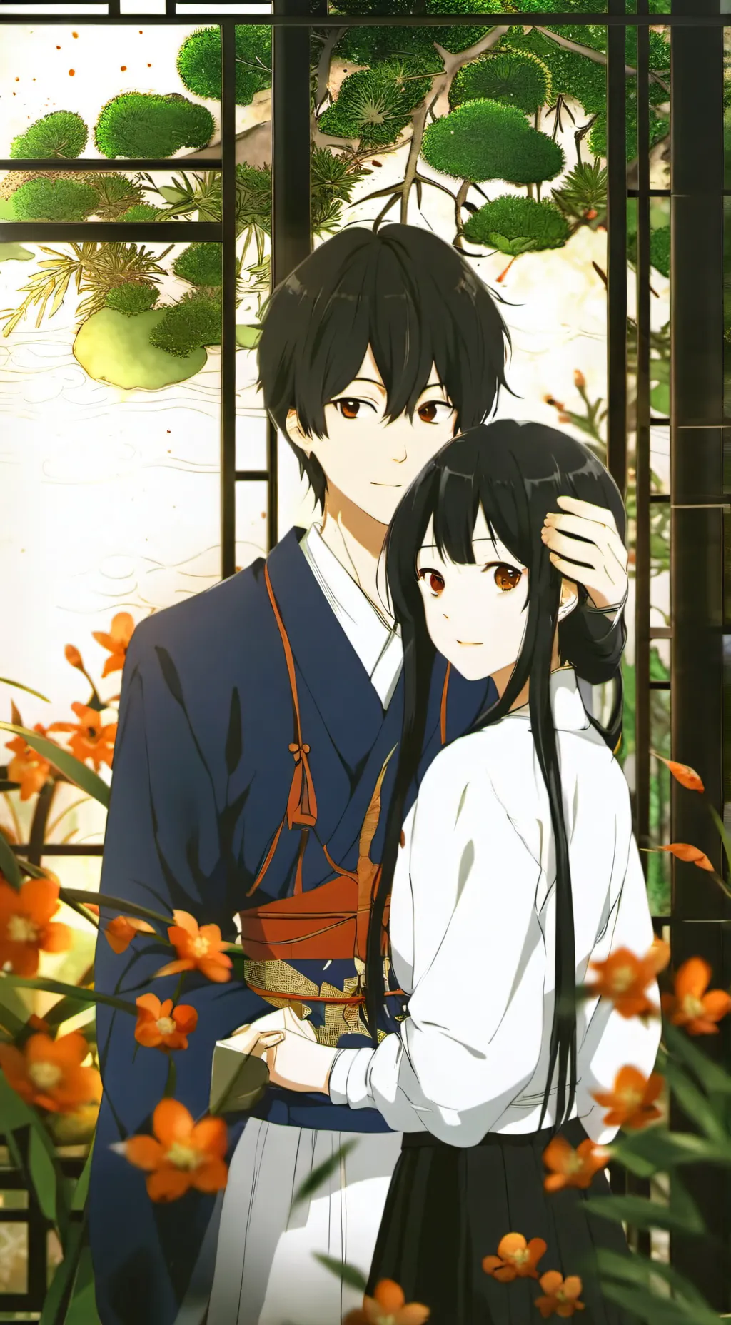 ai character: sanemi x kanae background